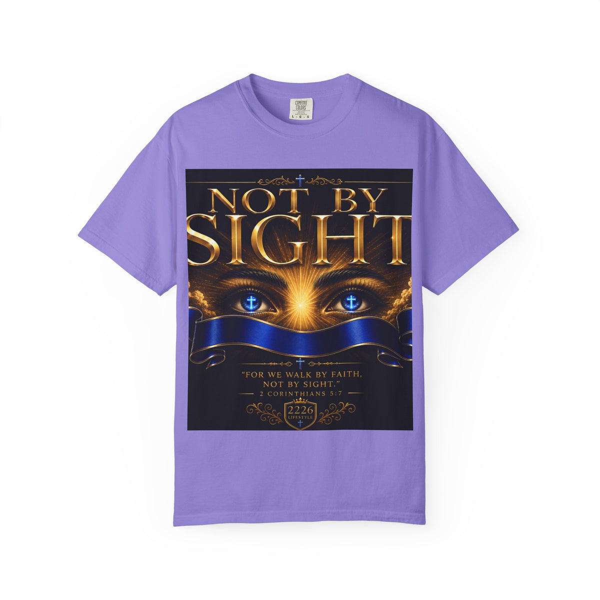 Not By Sight / Walk By Faith T‑Shirt — Christian Faith Graphic Tee