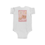 Infant Bodysuit - "Born in God's Little Heaven" Pink Sleeping Baby Graphic