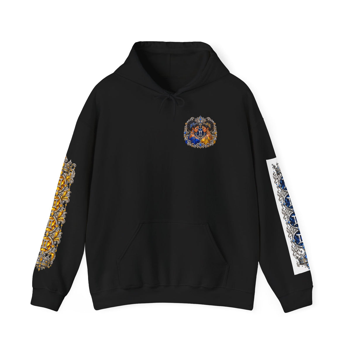 Gemini Zodiac Hoodie — Artistic Gemini Twins Astrology Pullover