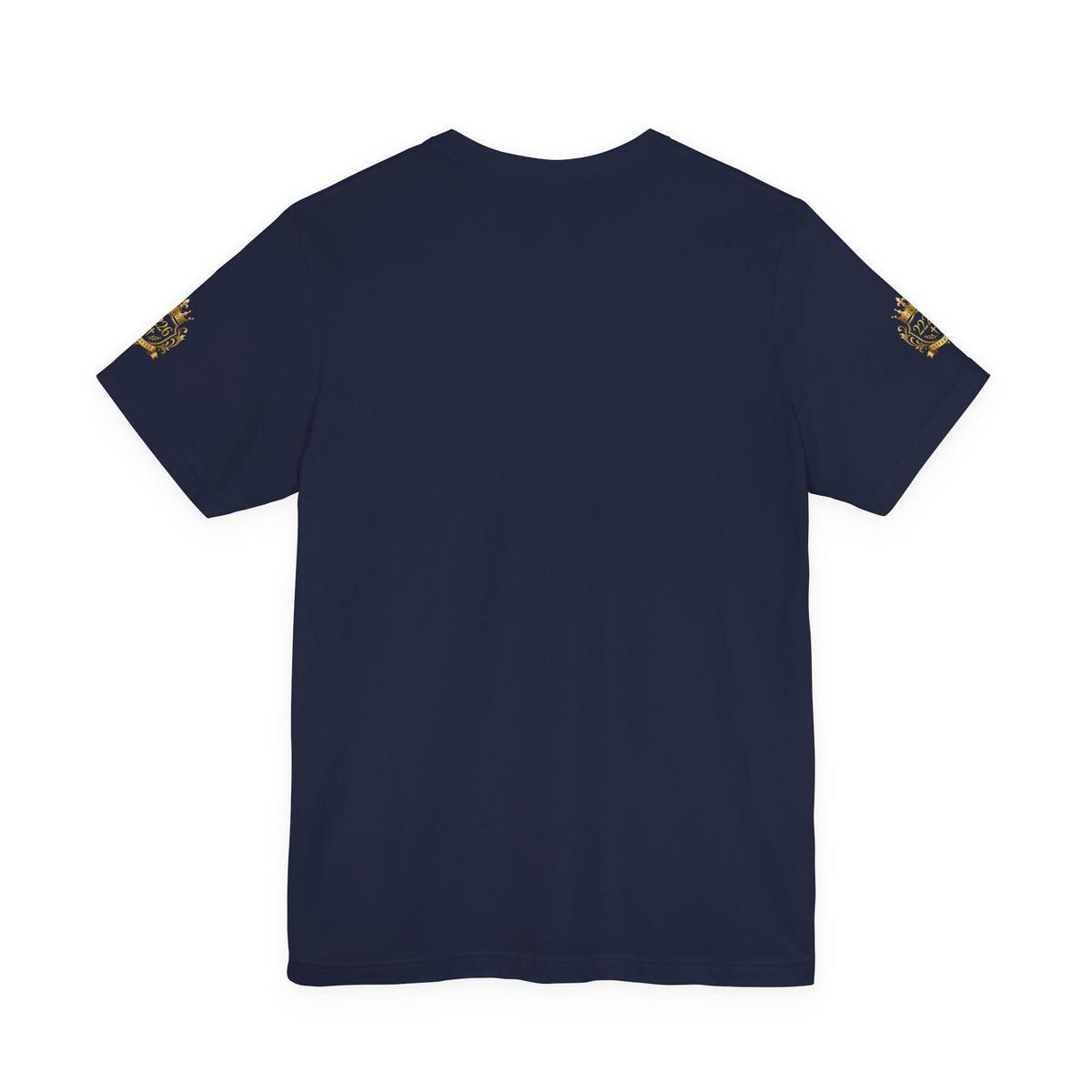 Vintage Gold Crown Tee - Minimal Royal Logo Short Sleeve Shirt