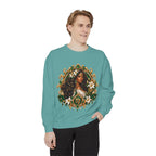 Virgo Zodiac Sweatshirt — Virgo Goddess & Owl Astrology Crewneck