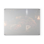 Charcuterie Night Glass Cutting Board — Rustic Candlelit Cheese & Wine Serving Board