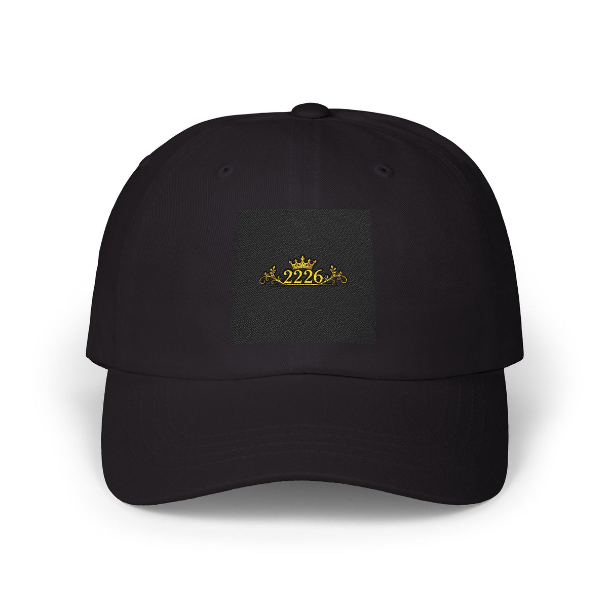 Classic Dad Cap — Gold Crown Patch Embroidered Baseball Hat