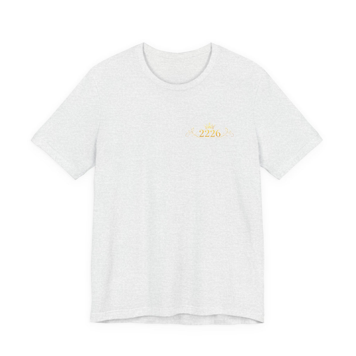 Minimal 2026 Embroidered Chest Tee — Casual White T-Shirt