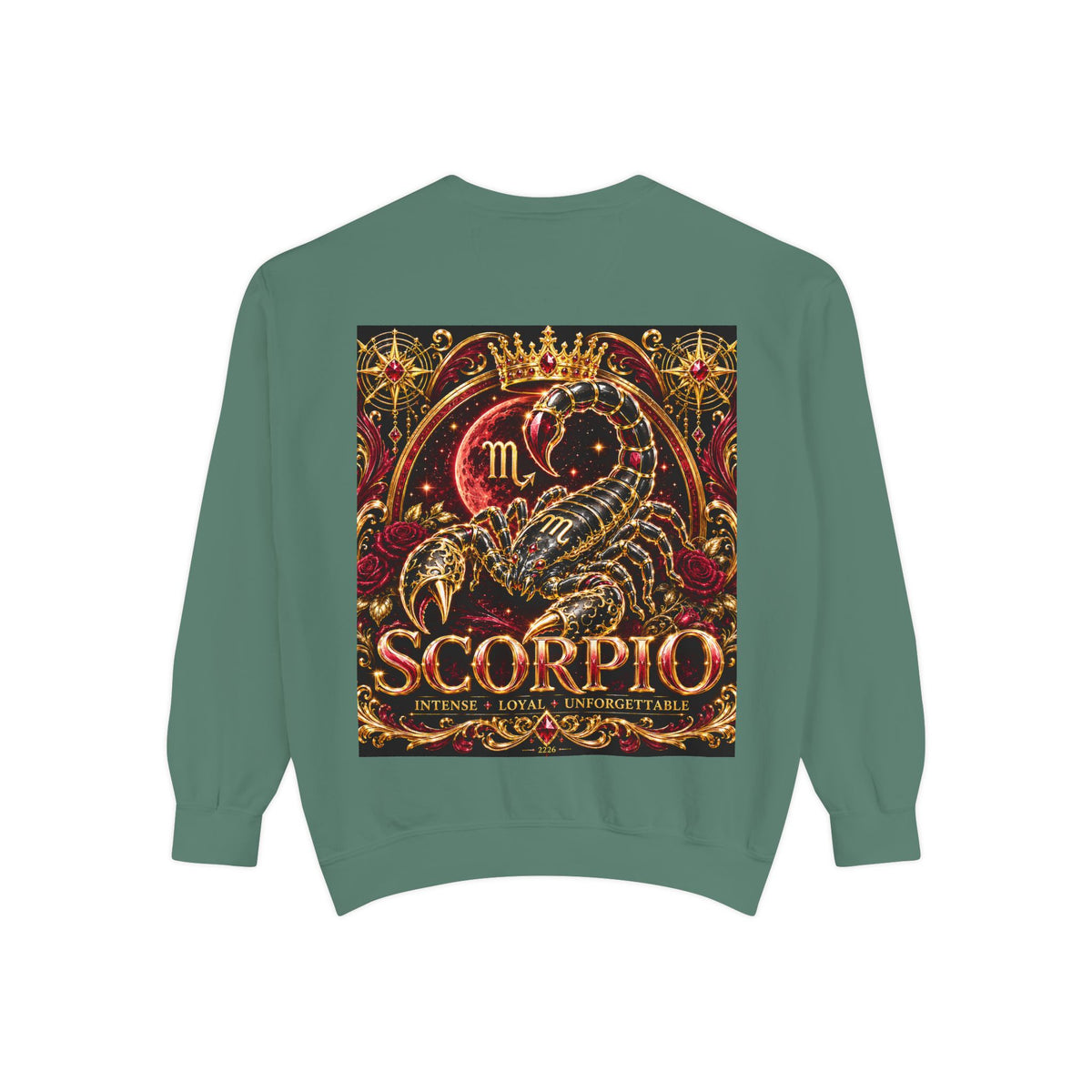 Scorpio Zodiac Sweatshirt — Regal Gold Scorpion Astrological Crewneck