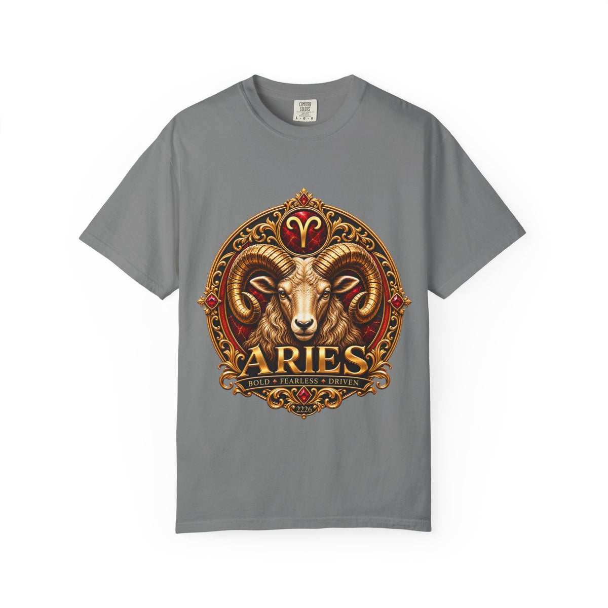 Aries Ram Zodiac T-Shirt — Bold Gold Astrology Tee