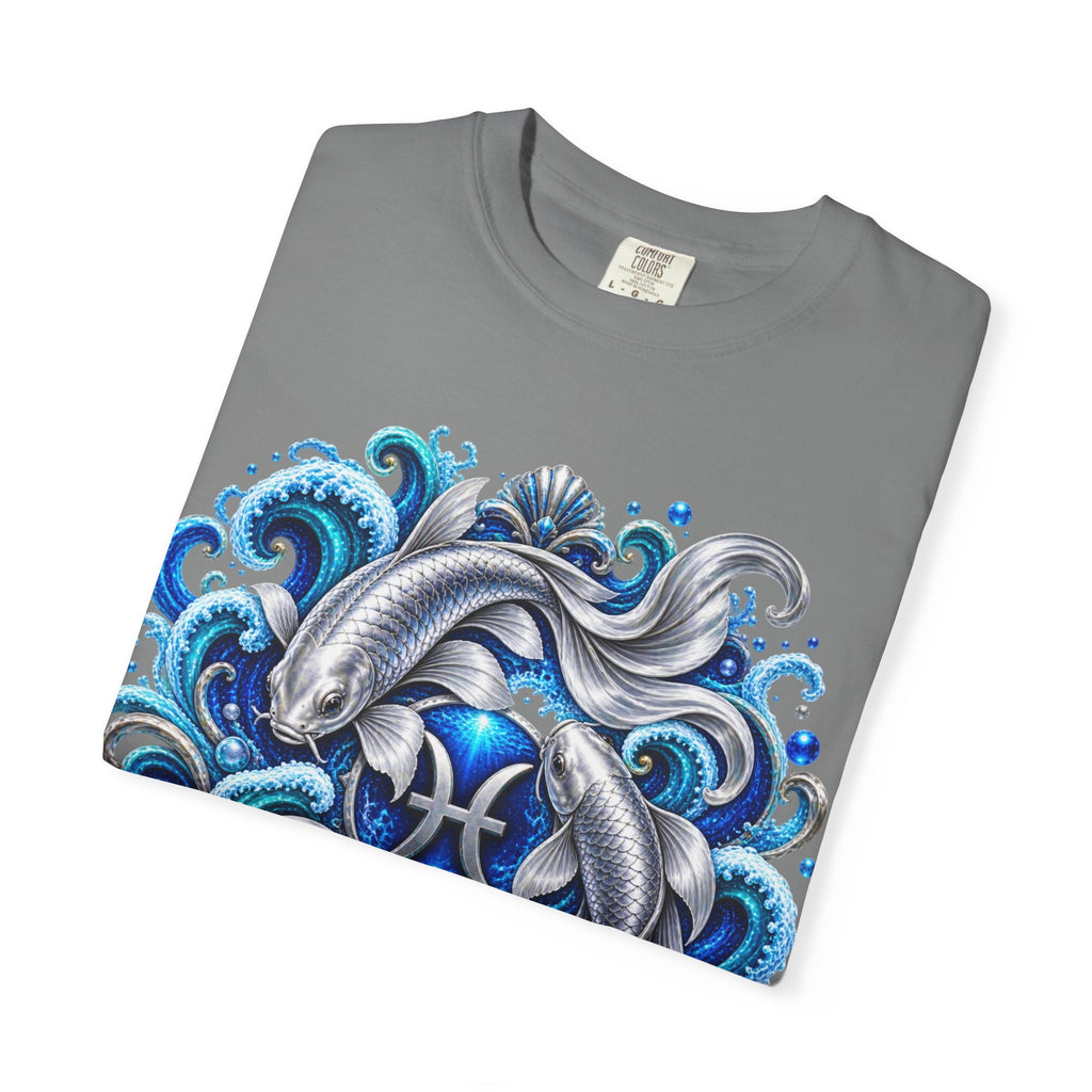 Pisces Zodiac T-Shirt — Illustrated Pisces Fish Astrology Tee