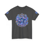 Pisces Mermaid T‑Shirt — Zodiac Art Tee with Night Sea Illustration