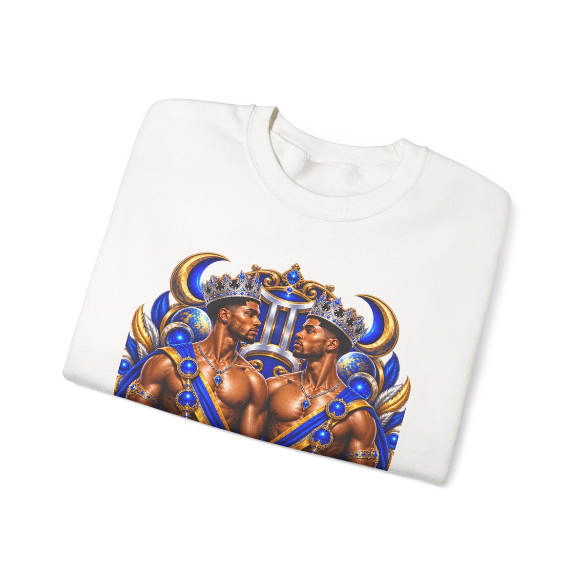 Gemini Zodiac Crewneck Sweatshirt — Twin Gods Astrology Graphic