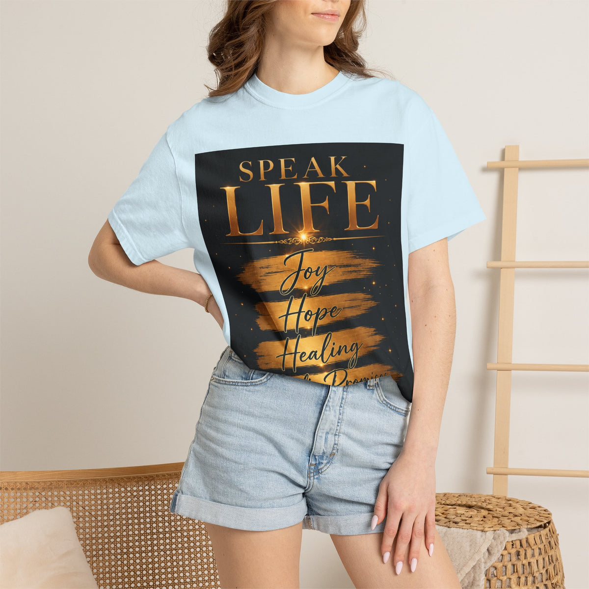 Speak Life Christian T-Shirt — Joy Hope Healing Scripture Tee