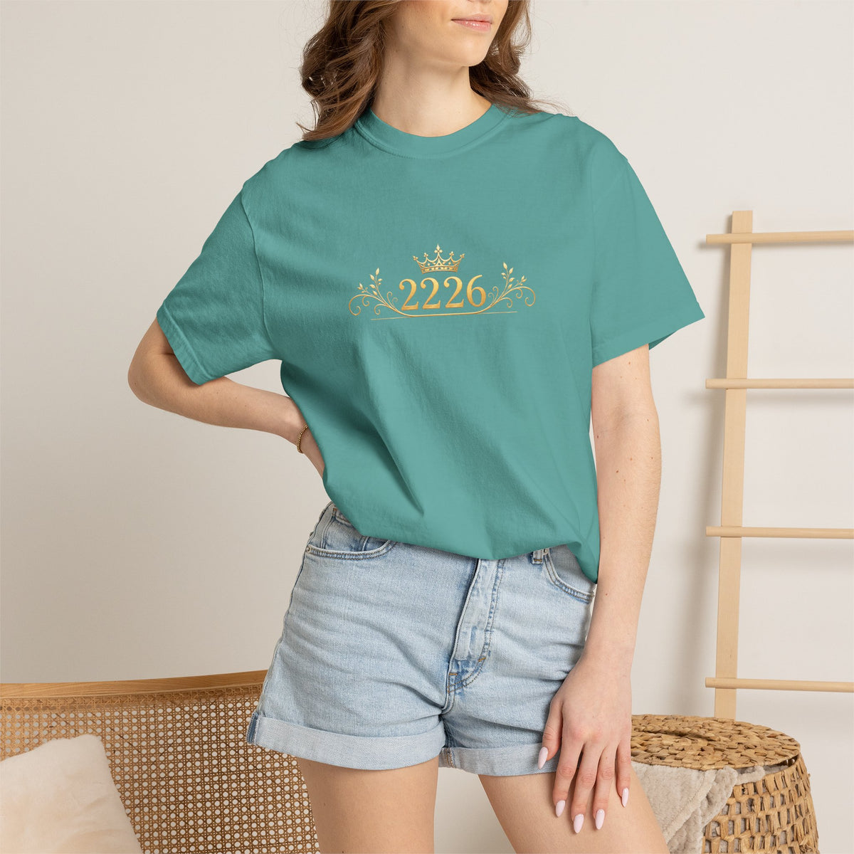 Royal Crest 2226 T-Shirt — Gold Crown Emblem Tee