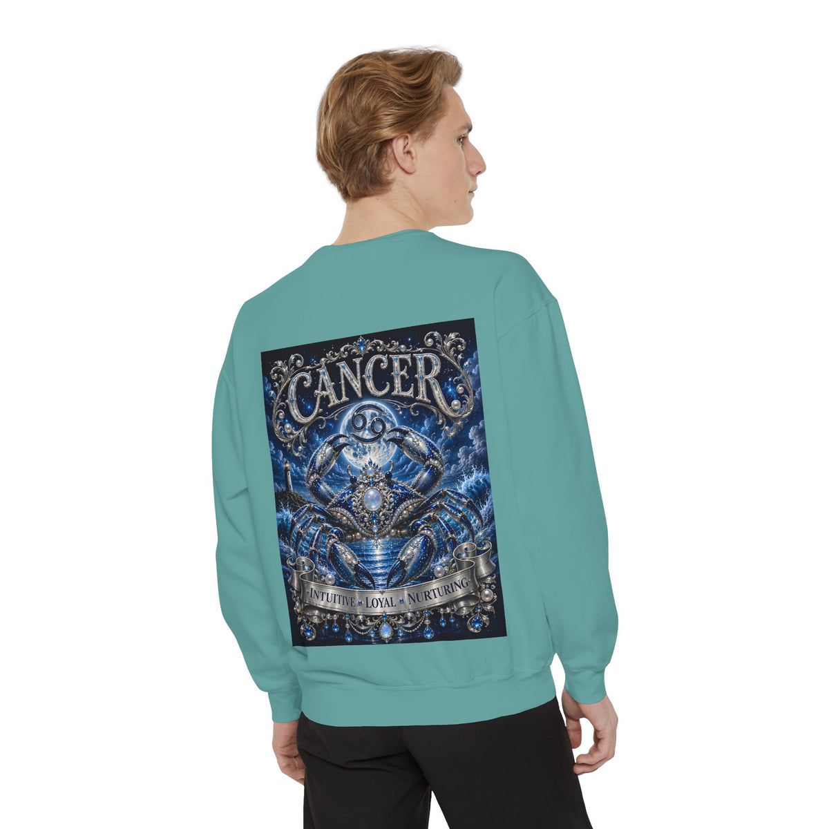 Cancer Zodiac Sweatshirt — Blue Crab Astrology Crewneck