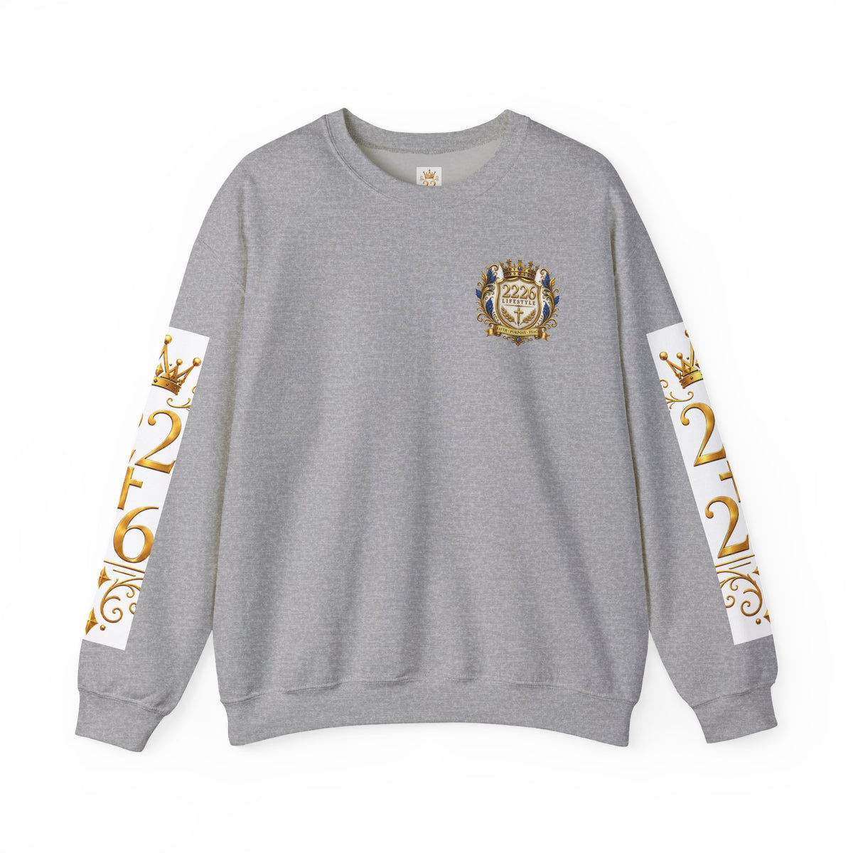 Lion Crest Crewneck Sweatshirt — 2:26 Bible Verse Christian Graphic