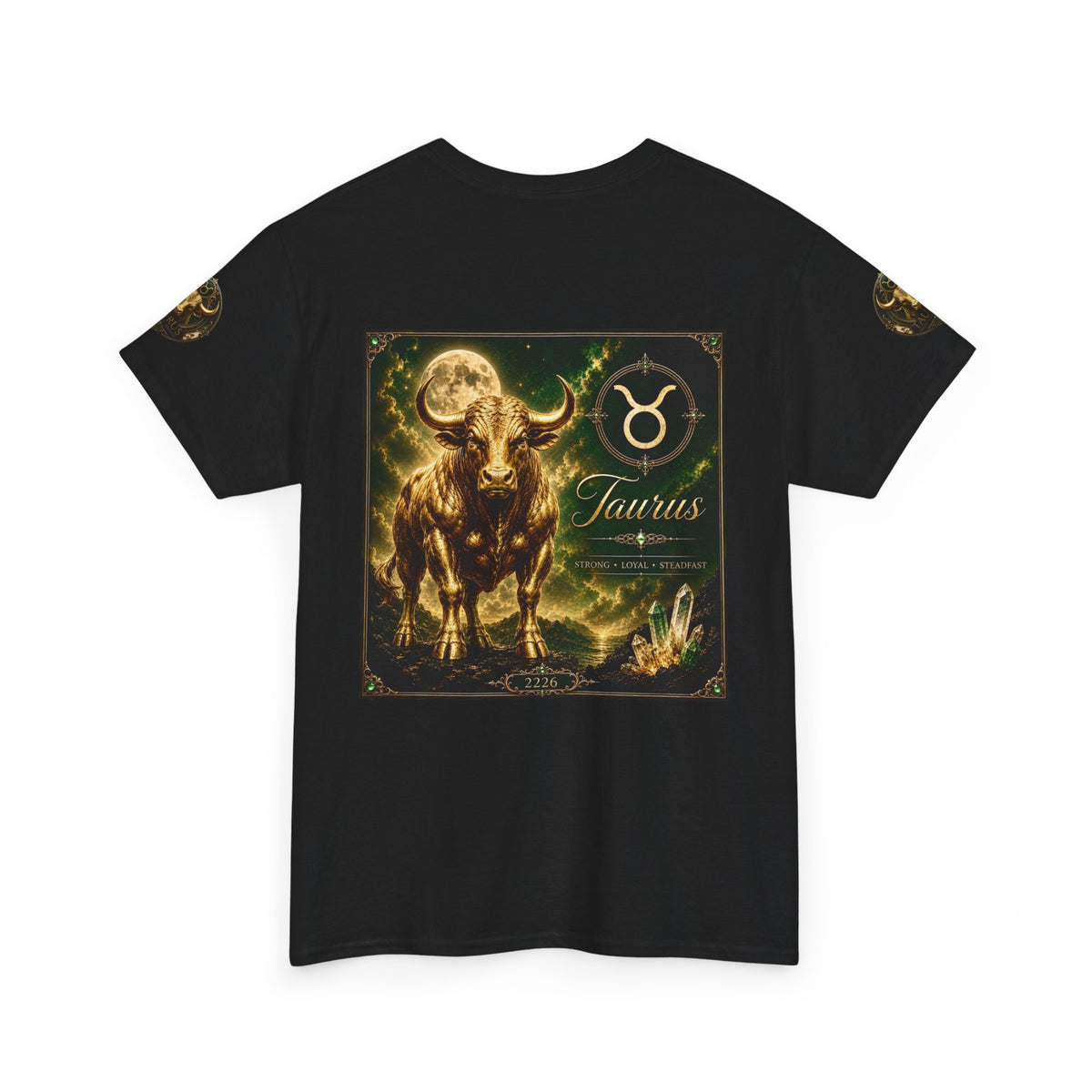 Taurus Zodiac T‑Shirt — Bull Astrology Graphic Tee (Taurus Symbol & Moon Design)