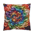 Colorful Swirl Outdoor Pillow — Vibrant Abstract Garden Cushion