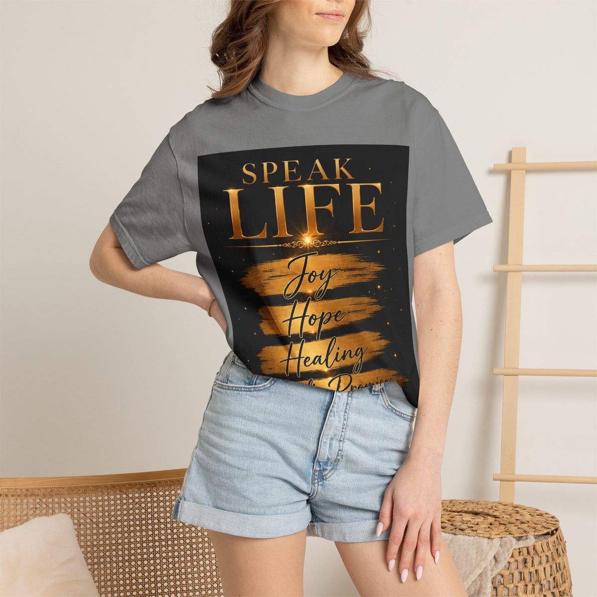 Speak Life Christian T-Shirt — Joy Hope Healing Scripture Tee