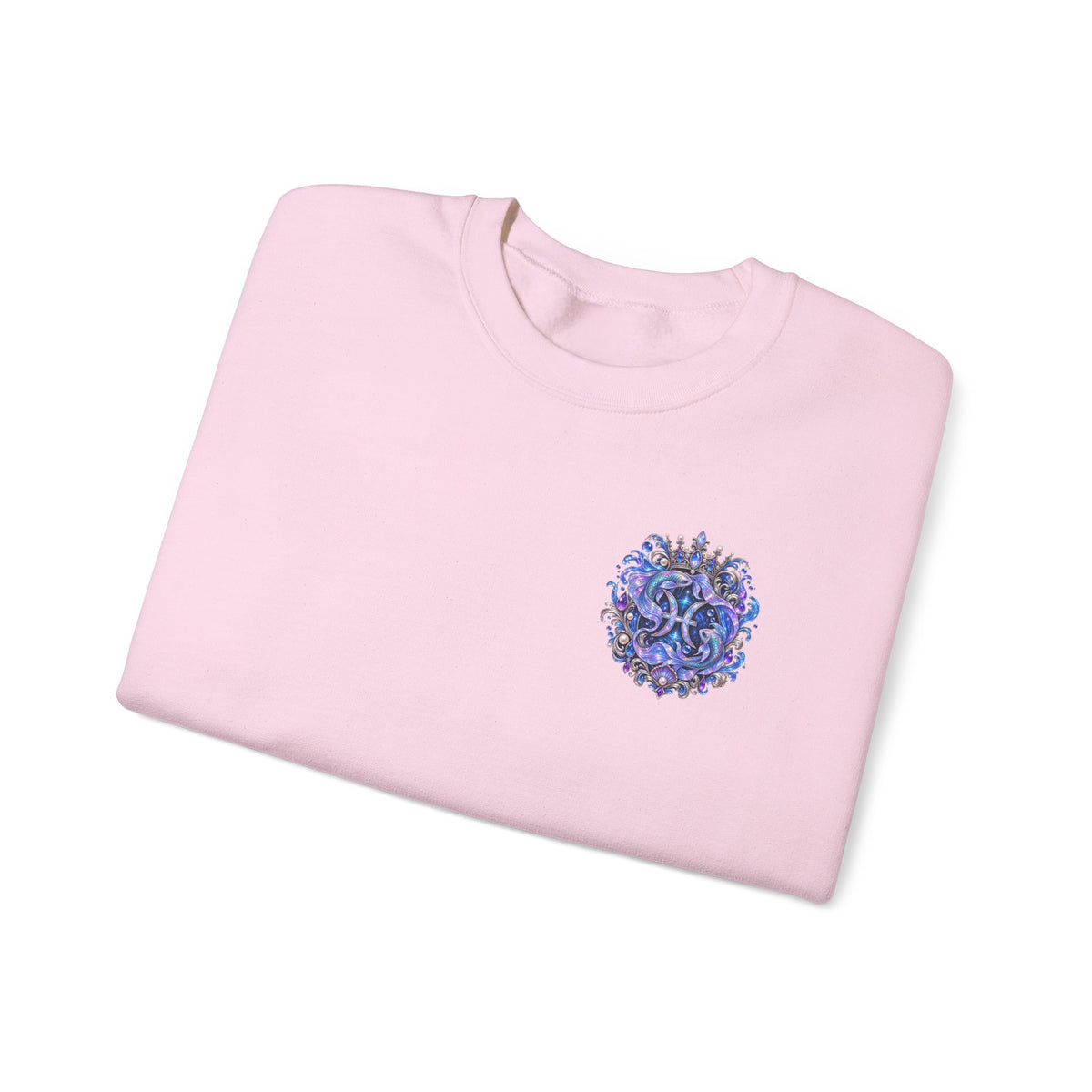 Pisces Shark Zodiac Crewneck Sweatshirt — Mystical Ocean Astrology Pullover
