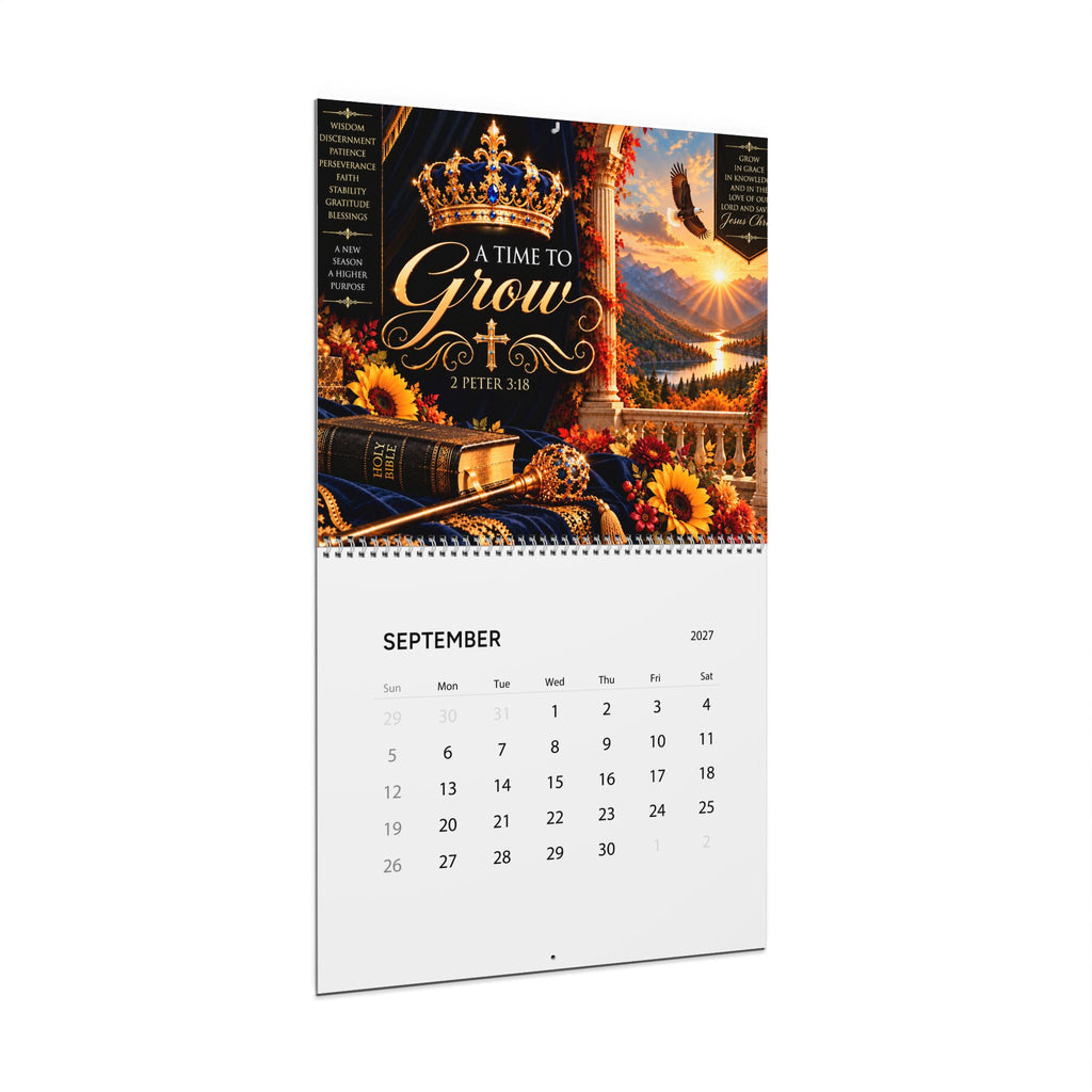 Religious Wall Calendar 2027 — "Dress in Royalty" Inspirational Christian Calendar