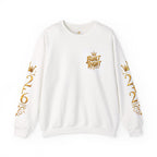 Built Right Crewneck Sweatshirt — "Built Right: Beautiful. Brave. Brilliant." Gold Graphic