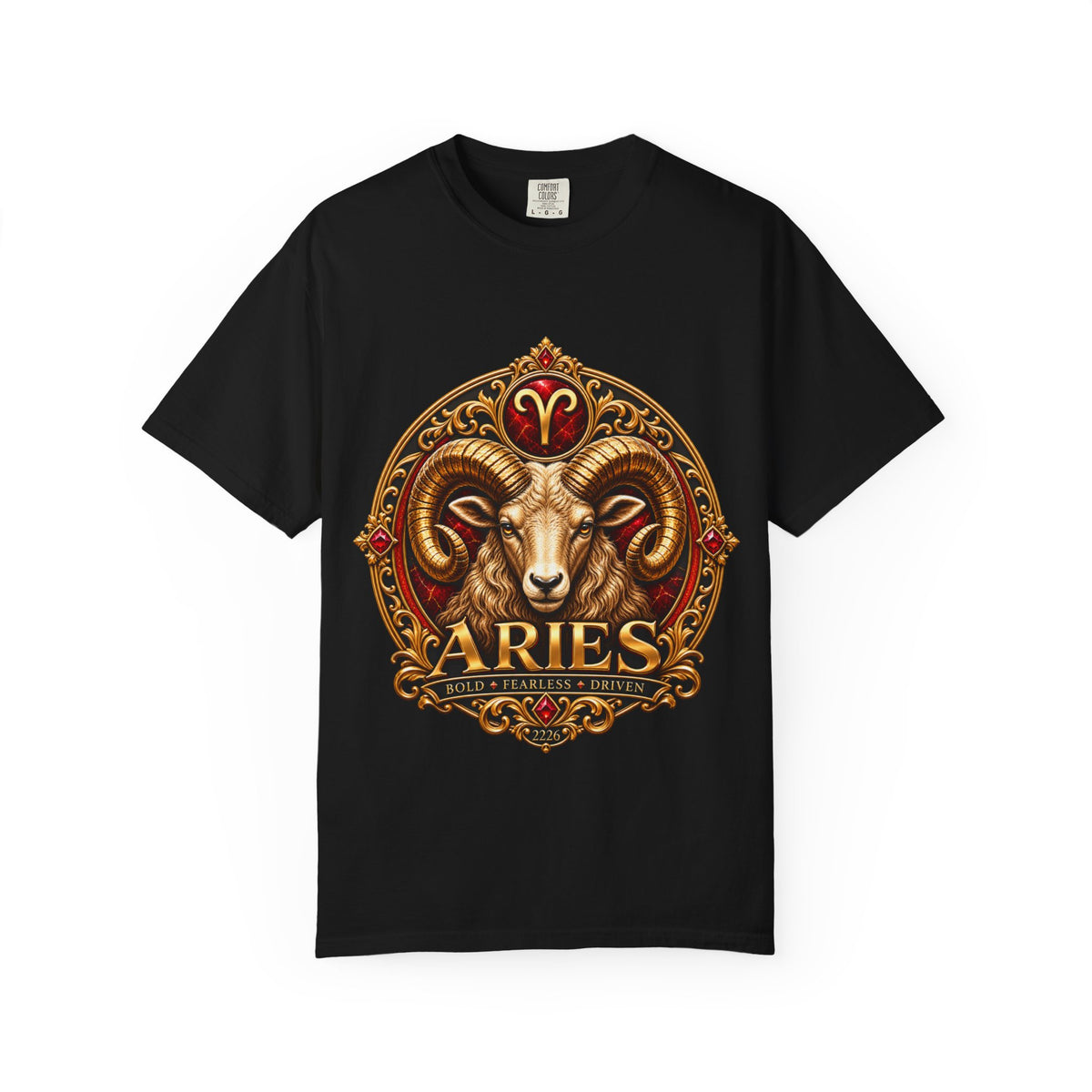 Aries Ram Zodiac T-Shirt — Bold Gold Astrology Tee
