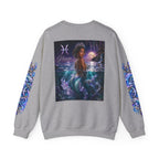 Pisces Mermaid Crewneck Sweatshirt — Zodiac Astrology Graphic Sweater