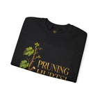 Pruning Hurts Crewneck Sweatshirt — Christian Encouragement Graphic