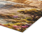 Glass Cutting Board - Heavenly Lamb & Waterfall Kitchen Art