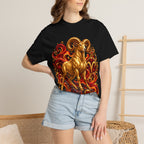 Aries Zodiac T-Shirt — Bold Ram Astrology Tee ("Aries")