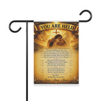 Garden Flag - "You Are Held" Inspirational Prayer Banner (Religious Spiritual Decor)