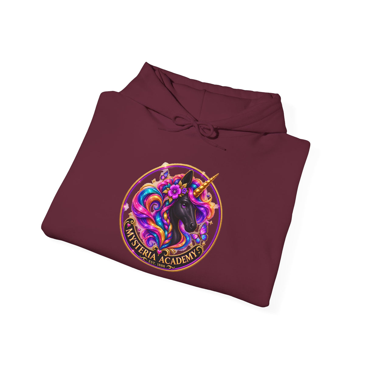 Unicorn Hoodie – Cosmic Rainbow Black Unicorn Pullover