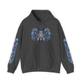 Cancer Zodiac Hoodie — Blue Crab Astrology Sweatshirt with Sleeve Art