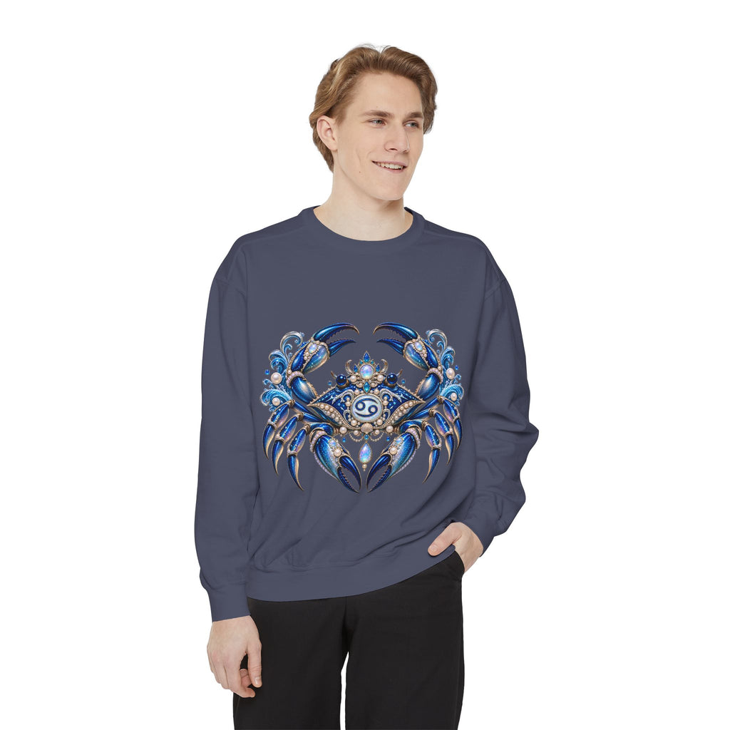 Cancer Zodiac Sweatshirt — Blue Crab Astrology Crewneck