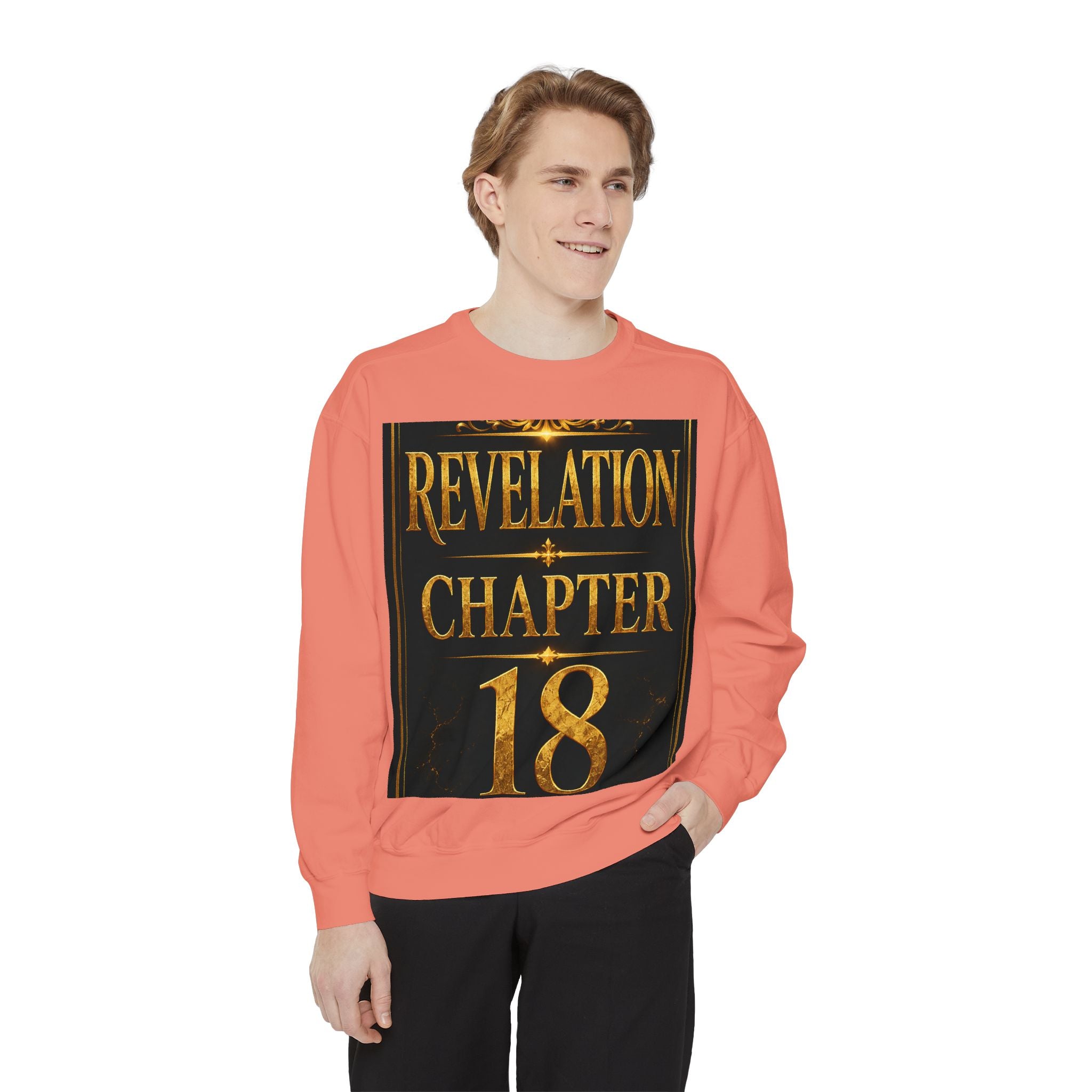Revelation Chapter 18 Sweatshirt - Angelic Apocalyptic Graphic Crewneck