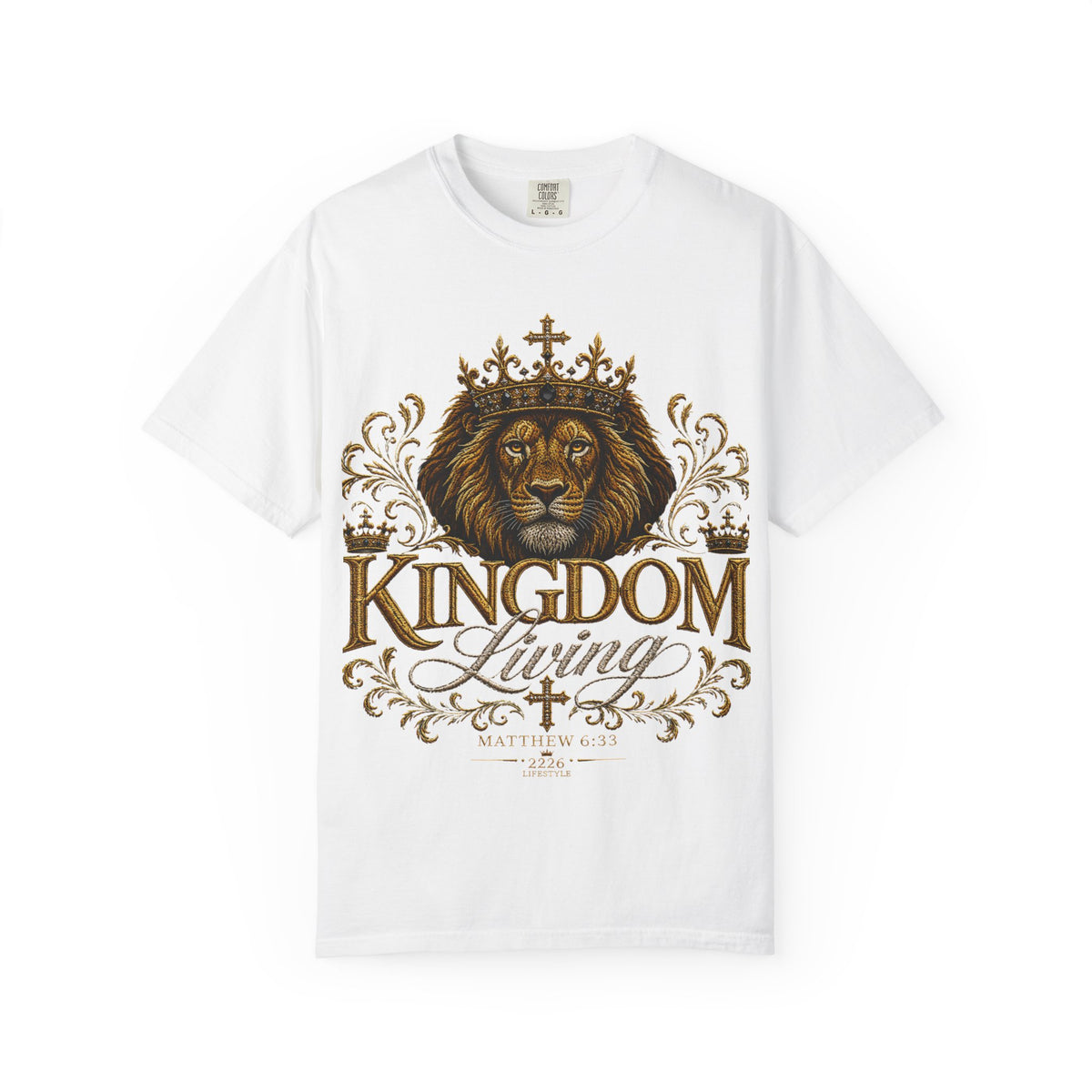 Kingdom Living T-Shirt — Regal Lion Christian Faith Tee