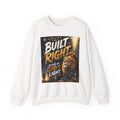 Sweatshirt — "Built Right: Guided by God's Light" Christian Lion Graphic Crewneck