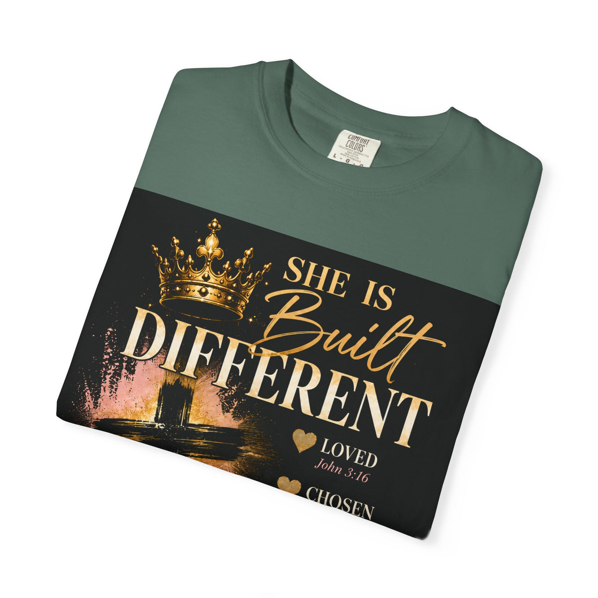 Christian Inspirational T-Shirt — "She Is Built Different / Built Right"