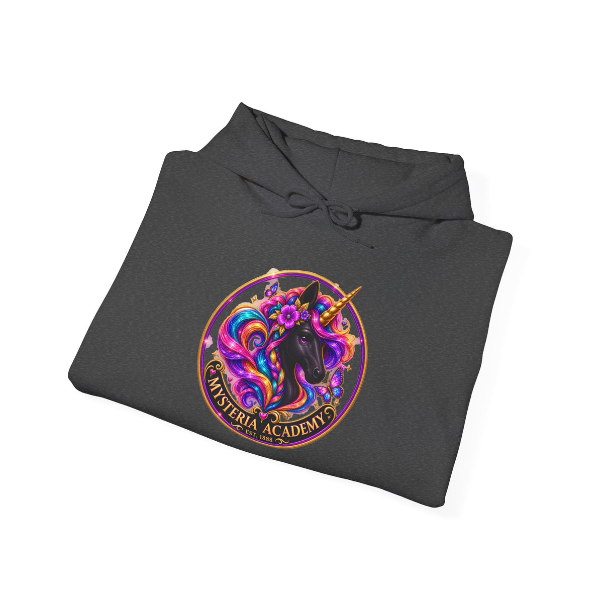 Unicorn Hoodie – Cosmic Rainbow Black Unicorn Pullover