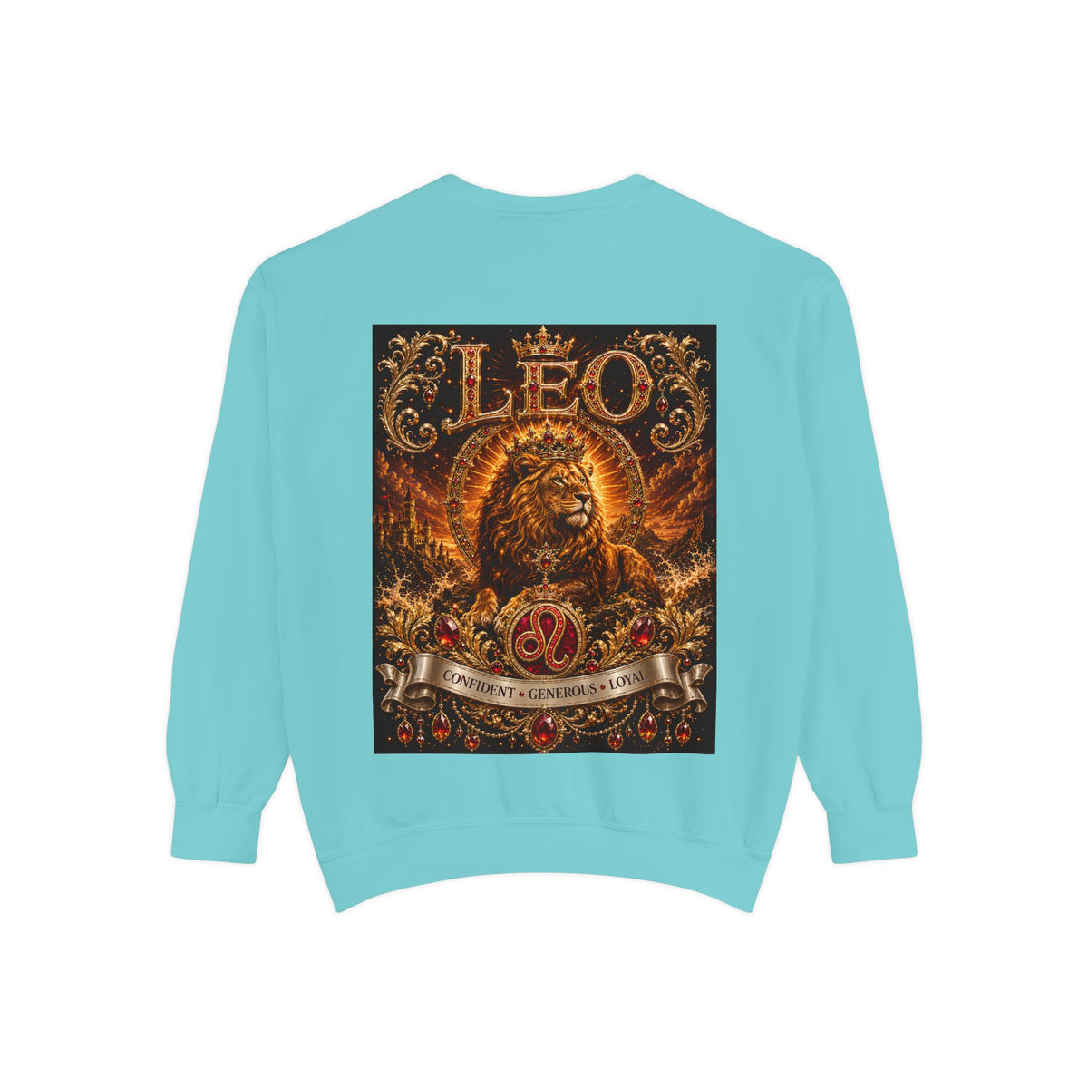 Leo Zodiac Lion Sweatshirt — Regal Astrology Graphic Crewneck