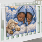 Baby Swaddle Blanket - "Welcome Home Baby Arrived, Something from Heaven" Moon & Stars Newborn Swaddle (Blue)