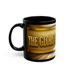 Black Mug — "Glory of God Revealed" Gold Script Coffee Mug