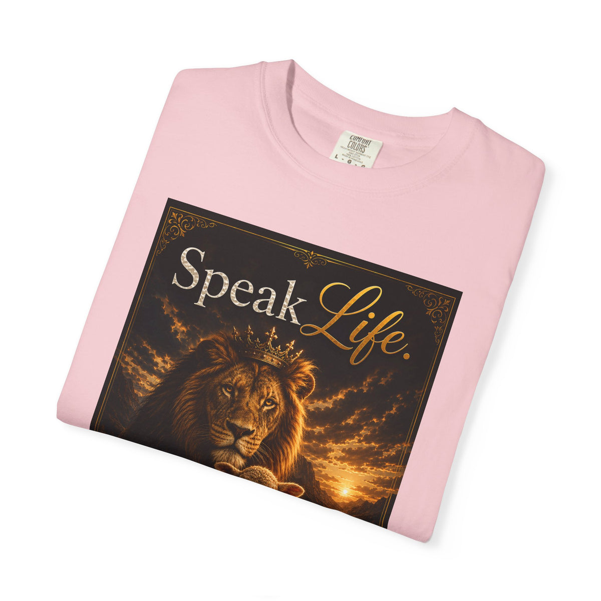 Kingdom Living Lion T-Shirt — "Speak Life" Christian Faith Graphic Tee