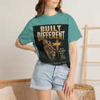 Built Different Christian Lion T-Shirt — "Built Right, Beautiful, Brilliant" Inspirational Faith Tee