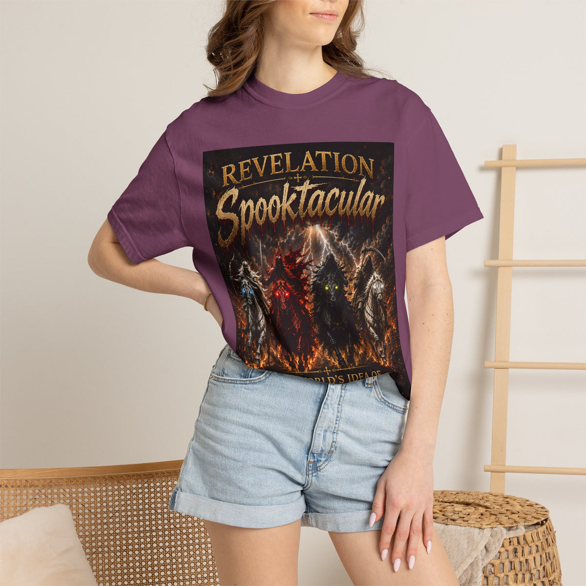 Spooktacular Revelation T-Shirt — "The Victory Lamb" Christian Halloween Graphic Tee