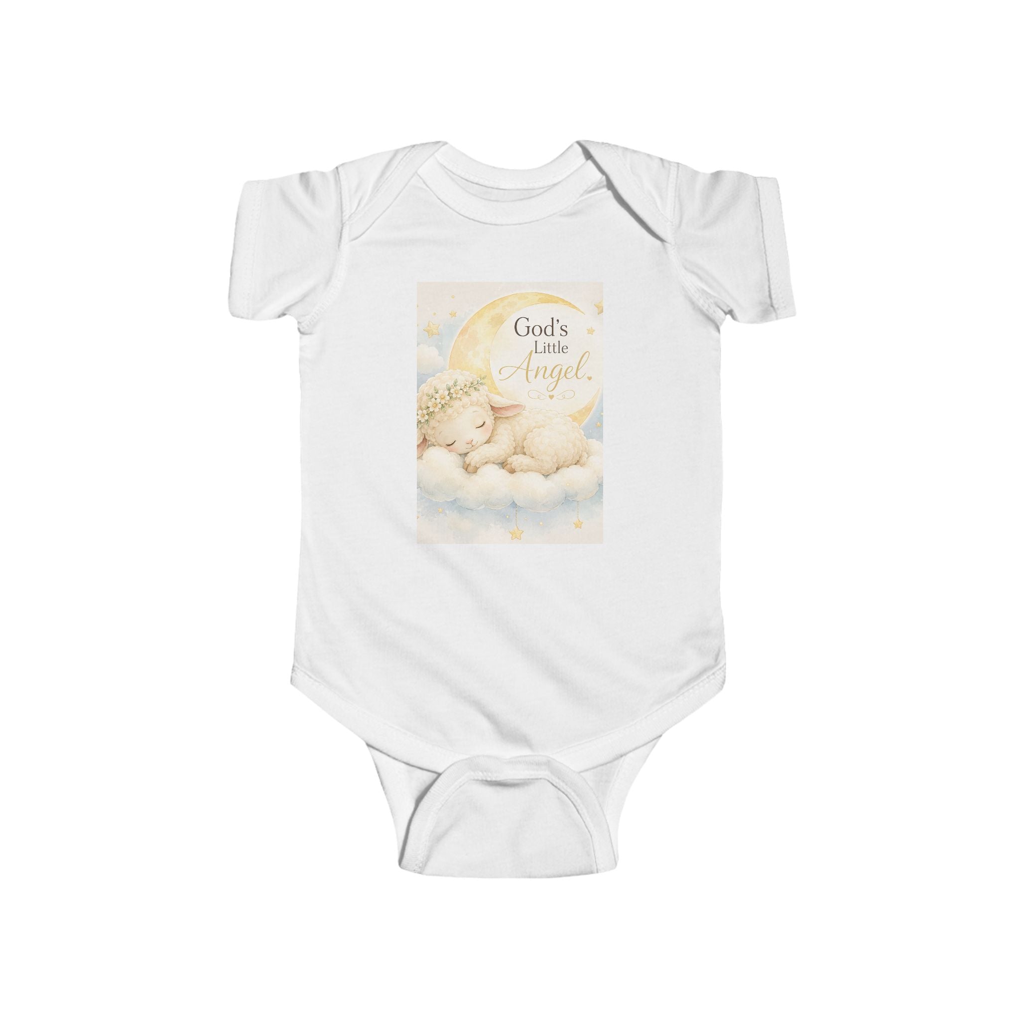 Infant Bodysuit - "God's Little Angel" Baby Onesie (Sleeping Angel)