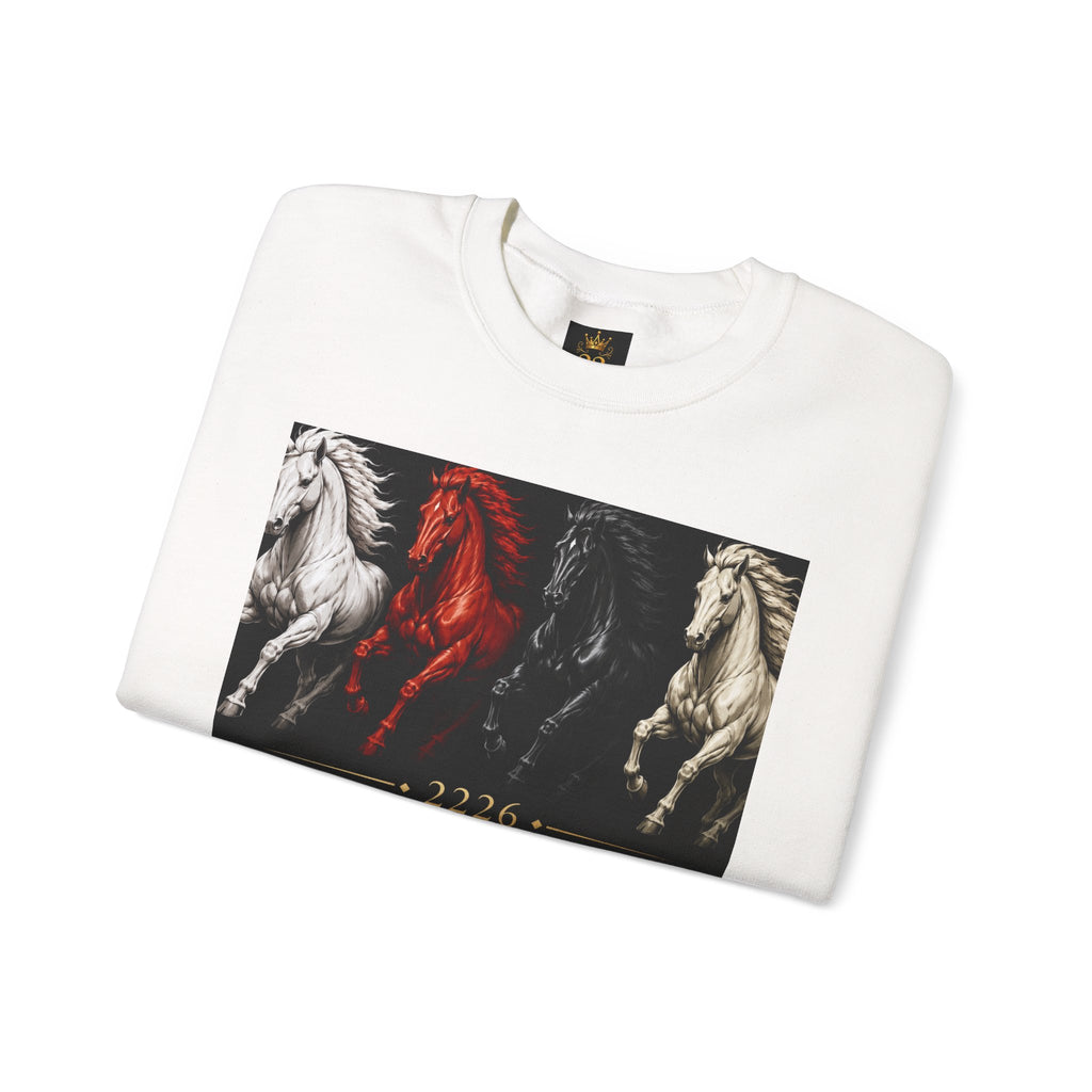 Revelation 6 Apocalypse Crewneck Sweatshirt — Four Horsemen Graphic