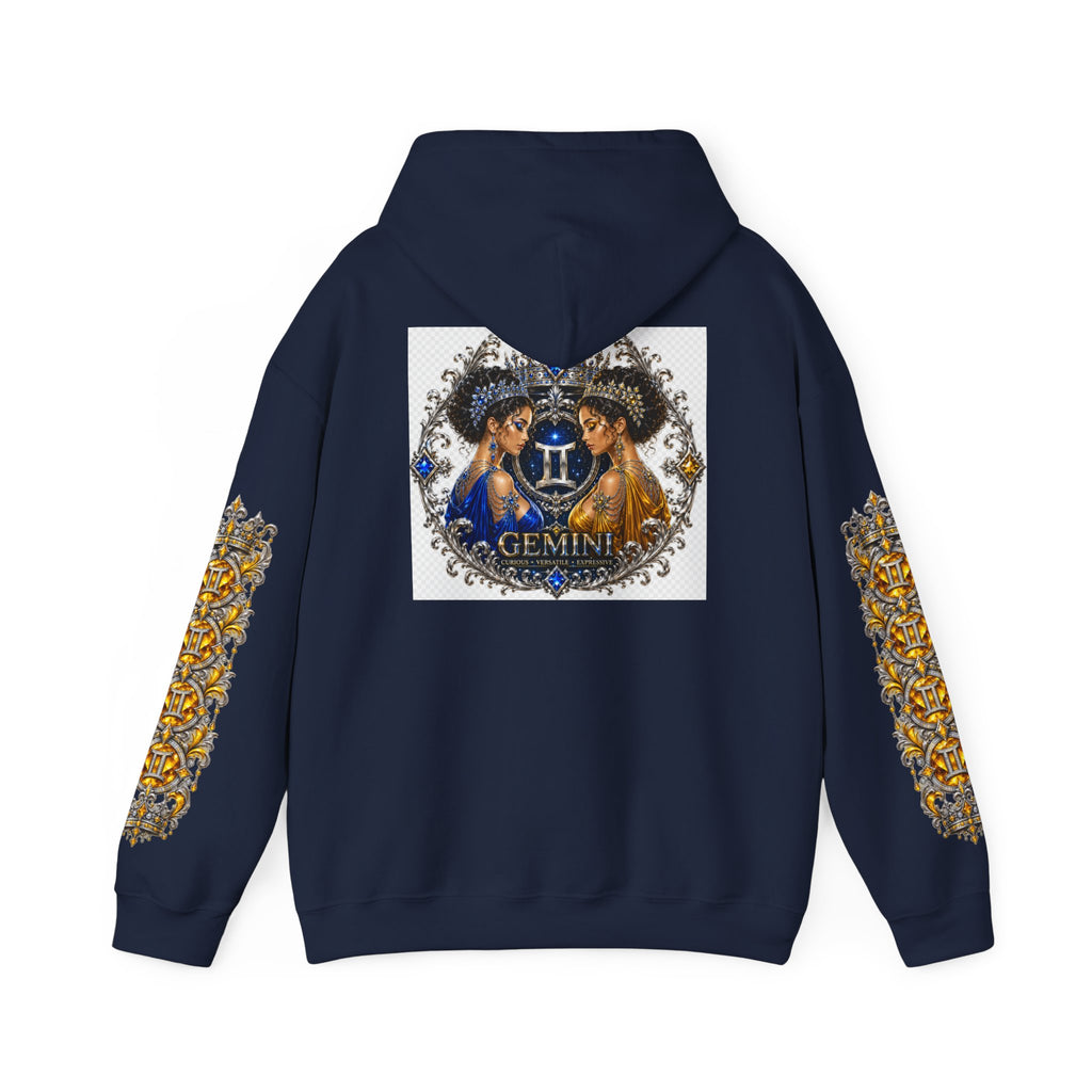 Gemini Zodiac Hoodie — Ornate Twin Constellation Sweatshirt