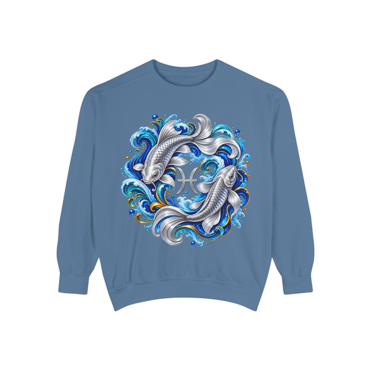 Pisces Zodiac Sweatshirt – Artistic Koi Fish Horoscope Pullover