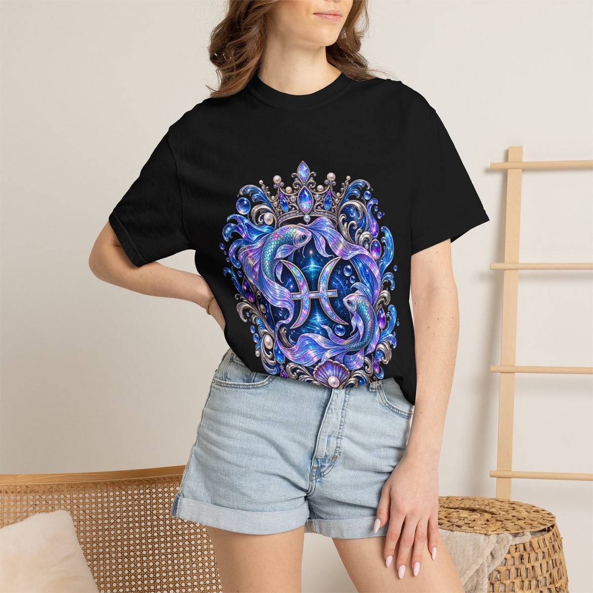 Pisces Mermaid T-Shirt — Zodiac Pisces Symbol Graphic Tee