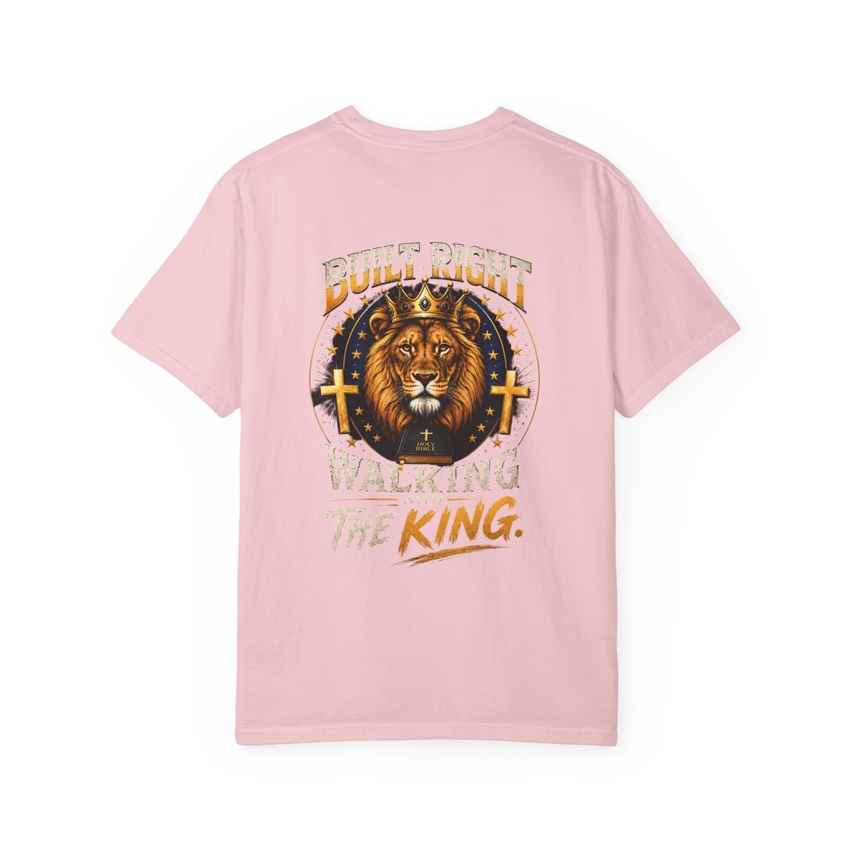 Lion 'Built Right, Walking the King' Graphic T‑Shirt