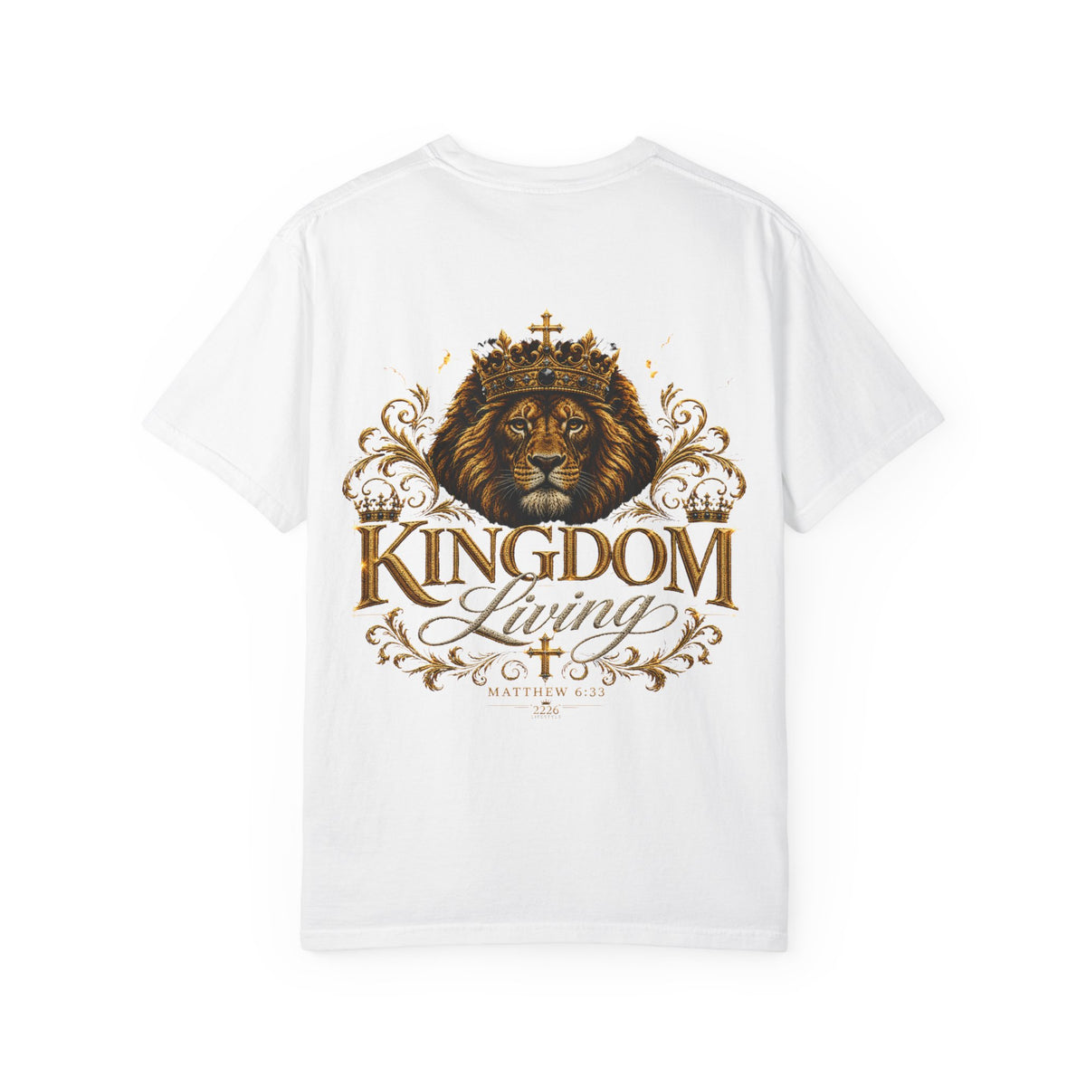 Kingdom Living Lion T-Shirt — Crowned Lion Christian Faith Tee